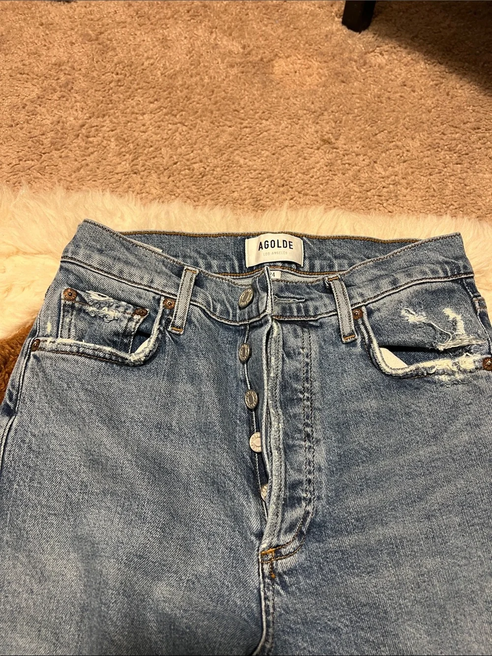 Agolde Nico High Rise Slim Jeans 24